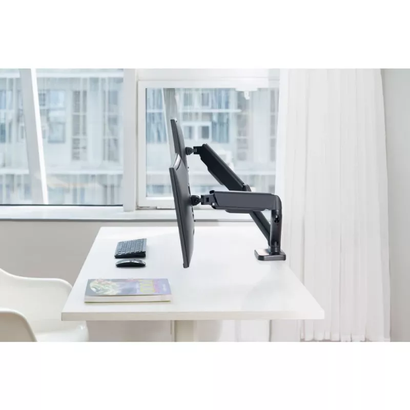 Techly ICA-LCD 462B stolový držiak monitora, plynová pružina, 17 – 32 palcov (43,2 – 81,3 cm), 9 kg, VESA 75x75/100x100, čierny