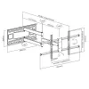 Techly ICA-PLB 490 držiak TV / stojan 2,03 m (80 inch) čierny