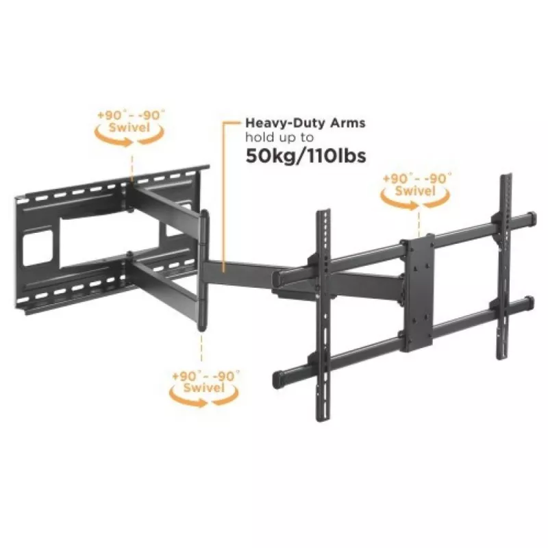 Techly ICA-PLB 490 držiak TV / stojan 2,03 m (80 inch) čierny