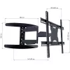 Techly 40-65 ultra tenký Full Motion LCD držiak na TV na stenu čierny ICA-PLB 171L