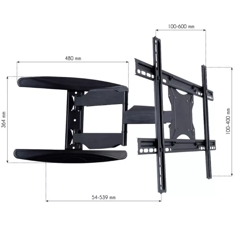 Techly 40-65 ultra tenký Full Motion LCD držiak na TV na stenu čierny ICA-PLB 171L