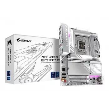 GIGABYTE Z890 AORUS ELITE WIFI7 ICE základná doska - podporuje Intel Core Ultra (séria 2) CPU, 16+1+2 fáz VRM, až do 8800MHz DDR5 (OC), 1xPCIe 5.0 + 3xPCIe 4.0, Wi-Fi 7, 2.5GbE LAN, Thunderbolt 4