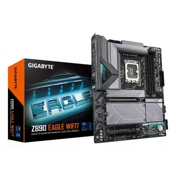 GIGABYTE Z890 EAGLE WIFI7 základná doska - podporuje Intel Core Ultra (séria 2) CPU, 14+1+2 fáz VRM, až do 8800MHz DDR5 (OC), 1xPCIe 5.0 + 3xPCIe 4.0, Wi-Fi 7, 2,5GbE LAN, USB 4