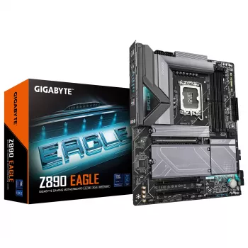 GIGABYTE Z890 EAGLE základná doska - podporuje Intel Core Ultra (séria 2) CPU, 14+1+2 fáz VRM, až do 8800 MHz DDR5 (OC), 1xPCIe 5.0 M.2 + 3xPCIe 4.0 M.2, 2,5 GbE LAN, USB4