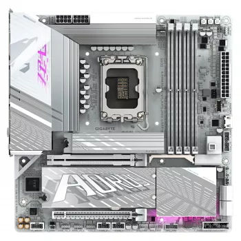 GIGABYTE Z890M AORUS ELITE WIFI7 ICE základná doska - podporuje Intel Core Ultra (séria 2) CPU, 12+1+2 fáz VRM, až do 8800MHz DDR5 (OC), 1xPCIe 5.0 + 2xPCIe 4.0, Wi-Fi 7, 2.5GbE LAN, USB 4