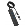 ICY BOX IB-HUB1737-C3 USB 3.2 Gen 1 (3.1 Gen 1) Type-C 5000 Mbit/s čierny