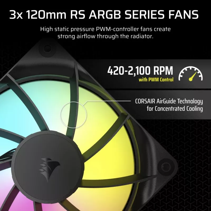 CORSAIR CPU chladič - Nautilus 360 Rs ARGB kvapalinový chladič
