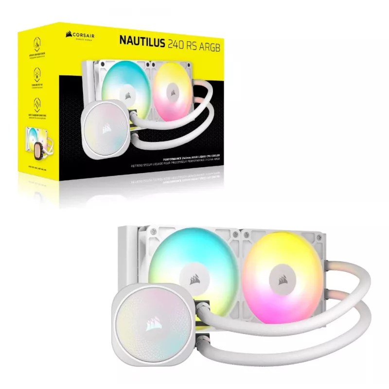 CORSAIR Nautilus 240 RS ARGB kvapalinový CPU chladič All-in-One biela