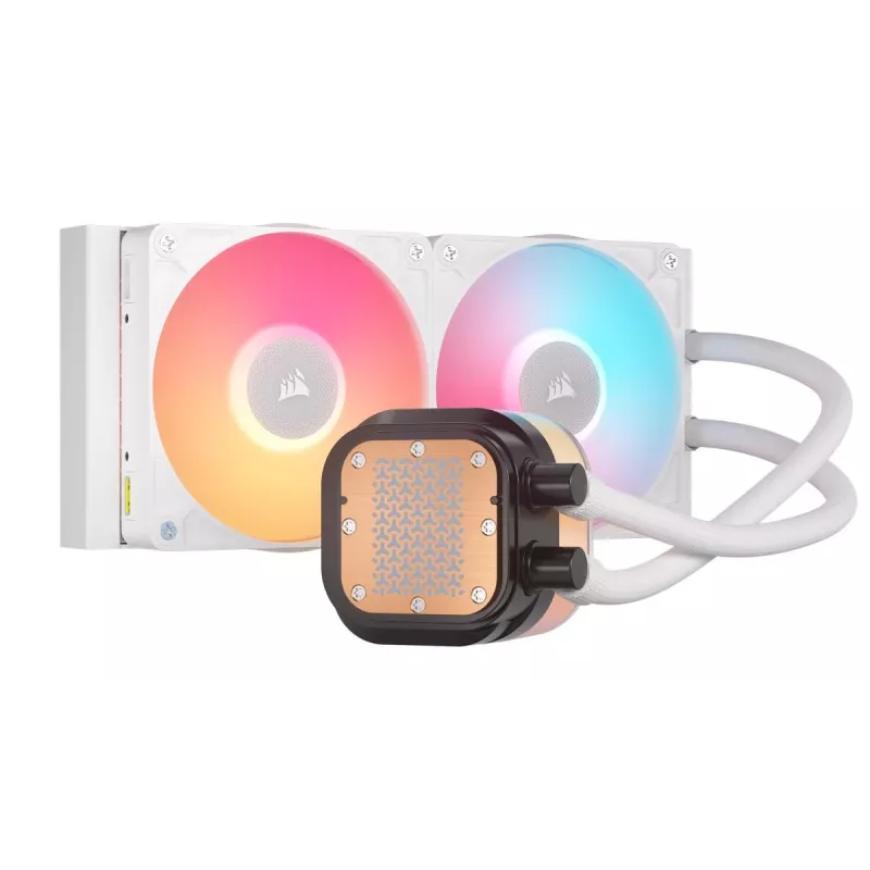 All-in-one kvapalinový chladič Corsair iCUE LINK TITAN 240 RX LCD 12 cm biely