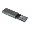 Digitus USB M.2 puzdro na pevný disk SSD externé NVMe 40Gbps USB 4.0 hliník bez nástrojov DA-71158