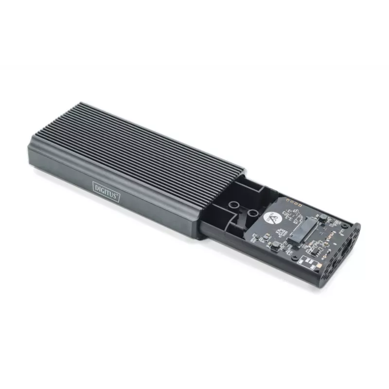 Digitus USB M.2 puzdro na pevný disk SSD externé NVMe 40Gbps USB 4.0 hliník bez nástrojov DA-71158