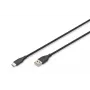 DIGITUS USB-C silikónový nabíjací kábel USB-A - USB-C USB 2.0 60W - 50cm čierny