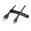 DIGITUS USB-C silikónový nabíjací kábel USB-A - USB-C USB 2.0 60W - 50cm čierny