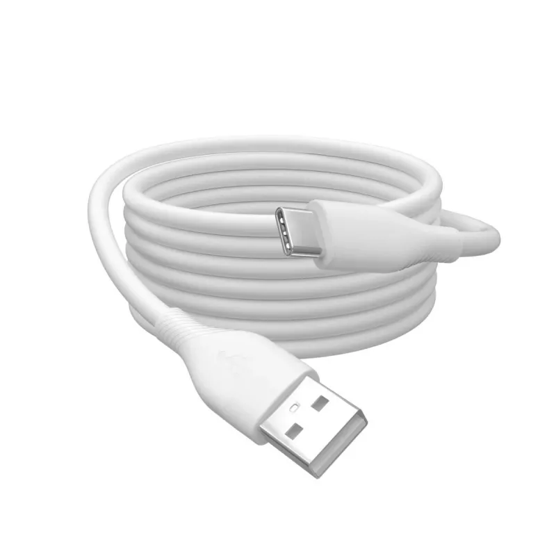 DIGITUS USB-C silikónový nabíjací kábel USB-A – USB-C USB 2.0 60W – 50 cm biely