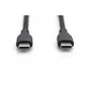DIGITUS USB-C silikónový nabíjací kábel USB-C - USB-C USB 2.0 60W - 50cm čierny