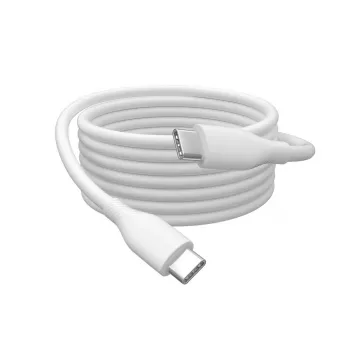 DIGITUS USB-C silikónový nabíjací kábel USB-C - USB-C USB 2.0 60W - 1m biely