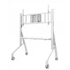 Neomounts MOVE Go XL FL50-575WH1 televízny vozík, 65-110 palcov, max. 125 kg, VESA 100x100-1100x600, nastaviteľná výška 129-139 cm, uzamykateľný, rýchla inštalácia, certifikát TÜV, biely