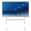 Neomounts MOVE Go XL FL50-575WH1 televízny vozík, 65-110 palcov, max. 125 kg, VESA 100x100-1100x600, nastaviteľná výška 129-139 cm, uzamykateľný, rýchla inštalácia, certifikát TÜV, biely