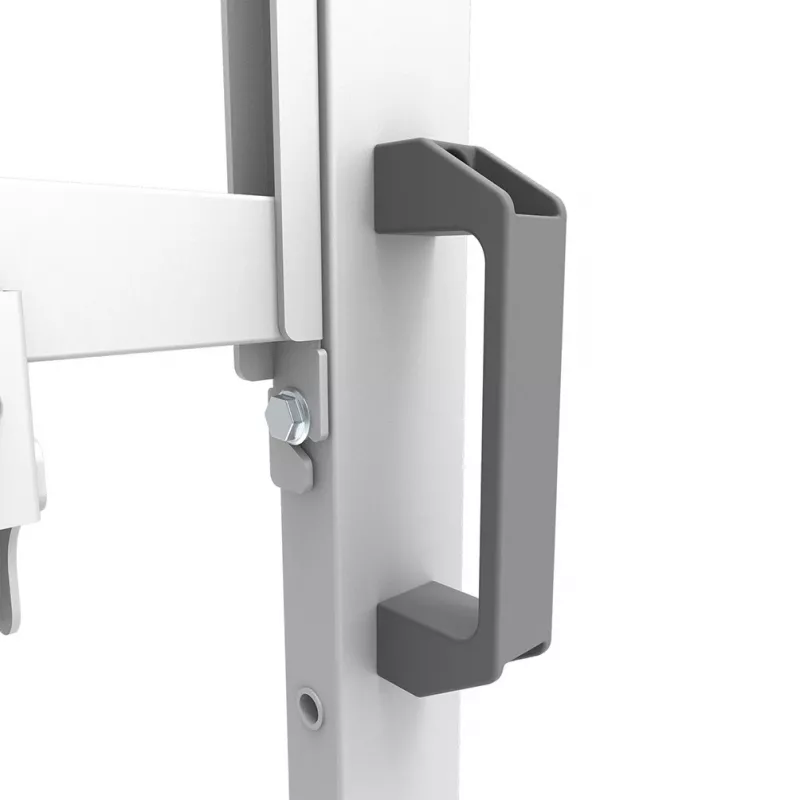 Neomounts MOVE Go XL FL50-575WH1 televízny vozík, 65-110 palcov, max. 125 kg, VESA 100x100-1100x600, nastaviteľná výška 129-139 cm, uzamykateľný, rýchla inštalácia, certifikát TÜV, biely