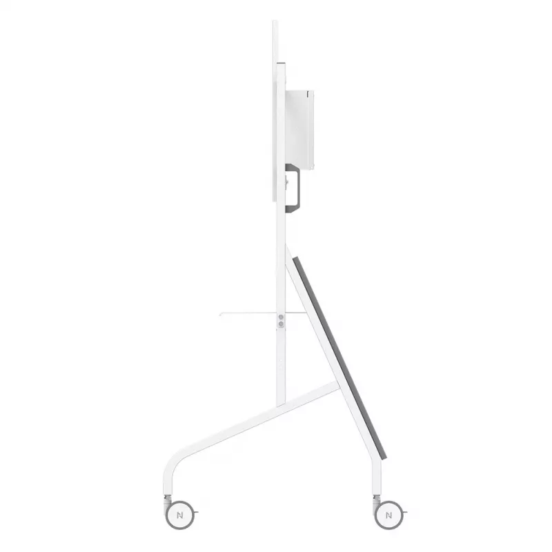 Neomounts MOVE Go XL FL50-575WH1 televízny vozík, 65-110 palcov, max. 125 kg, VESA 100x100-1100x600, nastaviteľná výška 129-139 cm, uzamykateľný, rýchla inštalácia, certifikát TÜV, biely