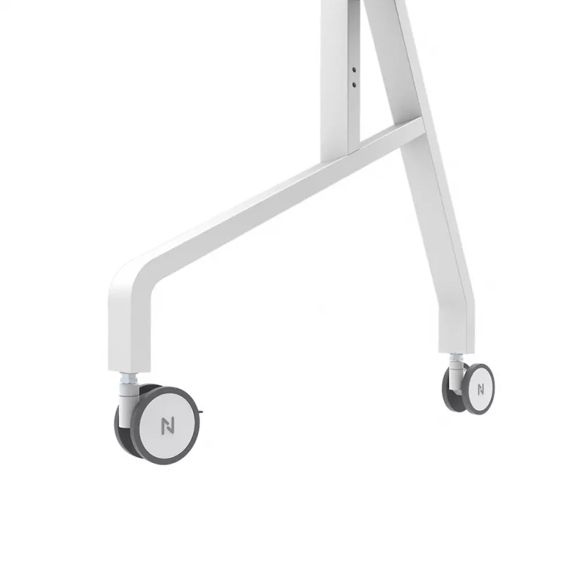Neomounts MOVE Go XL FL50-575WH1 televízny vozík, 65-110 palcov, max. 125 kg, VESA 100x100-1100x600, nastaviteľná výška 129-139 cm, uzamykateľný, rýchla inštalácia, certifikát TÜV, biely