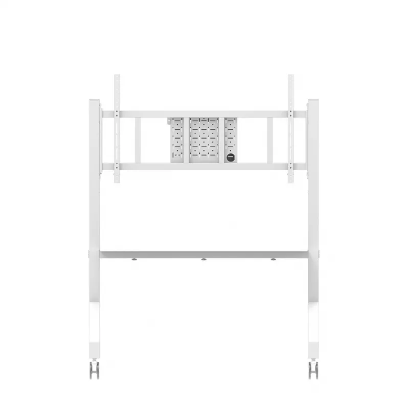 Neomounts MOVE Go XL FL50-575WH1 televízny vozík, 65-110 palcov, max. 125 kg, VESA 100x100-1100x600, nastaviteľná výška 129-139 cm, uzamykateľný, rýchla inštalácia, certifikát TÜV, biely