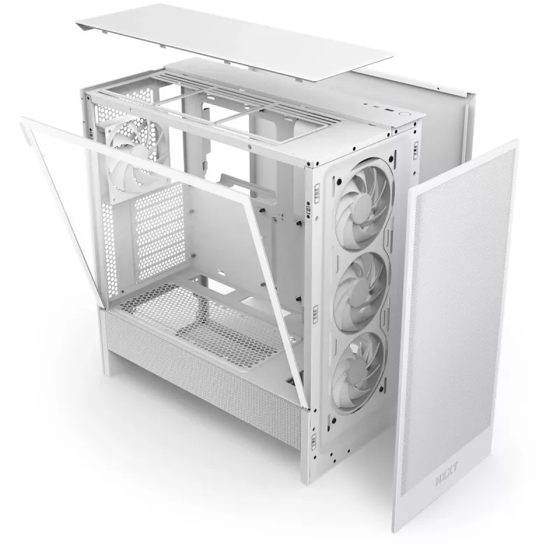 Skriňa NZXT H5 Flow RGB 2024 Midi Tower, biela