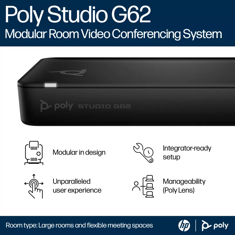 HP Poly Studio G62 videokonferenčný systém s montážnou sadou