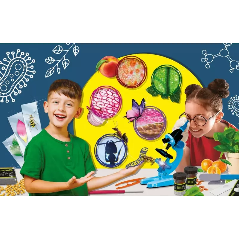 Pedagogický mikroskop Liscianigiochi Im A Genius 304-PL97388 — optická detská sada s priblížením na učenie
