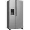 Gorenje Side-by-Side NRR9185ESXL BK065B, voľne stojaca, American Door, sivá, LED, oceľ, sklo