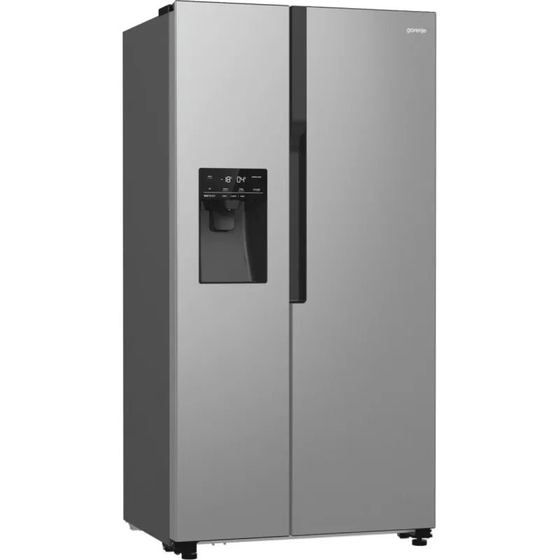 Gorenje Side-by-Side NRR9185ESXL BK065B, voľne stojaca, American Door, sivá, LED, oceľ, sklo