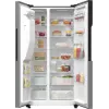 Gorenje Side-by-Side NRR9185ESXL BK065B, voľne stojaca, American Door, sivá, LED, oceľ, sklo