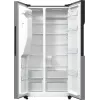 Gorenje Side-by-Side NRR9185ESXL BK065B, voľne stojaca, American Door, sivá, LED, oceľ, sklo
