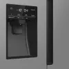 Gorenje Side-by-Side NRR9185ESXL BK065B, voľne stojaca, American Door, sivá, LED, oceľ, sklo