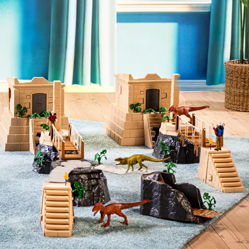 Akcia/Dobrodružstvo Schleich Dobytie dinosaurovho chrámu Mega set viacfarebný