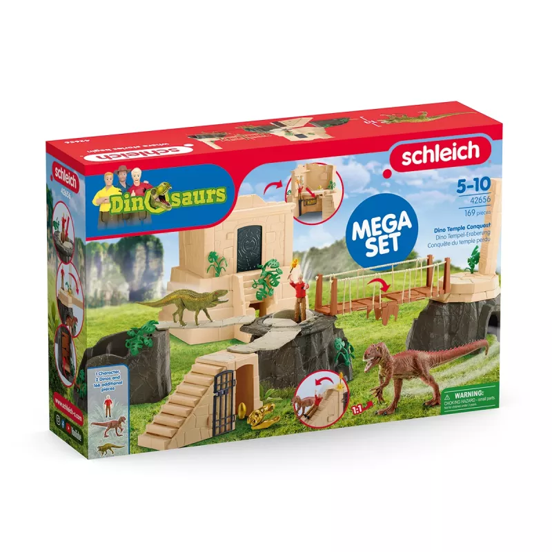 Akcia/Dobrodružstvo Schleich Dobytie dinosaurovho chrámu Mega set viacfarebný