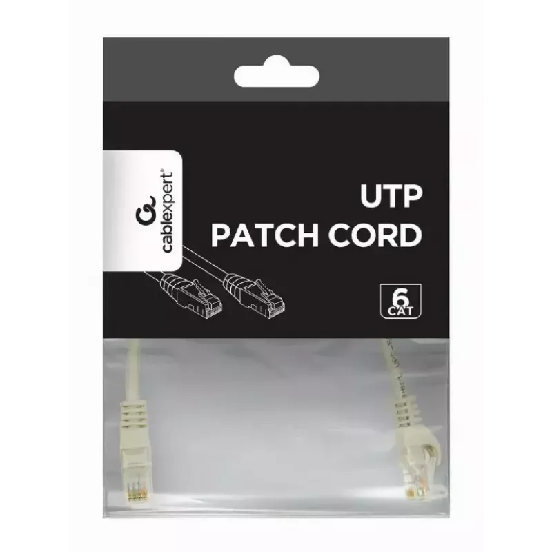 Patch kábel GEMBIRD PP6U-CU-1.5M RJ45 Cat.6 1,5 m sivý