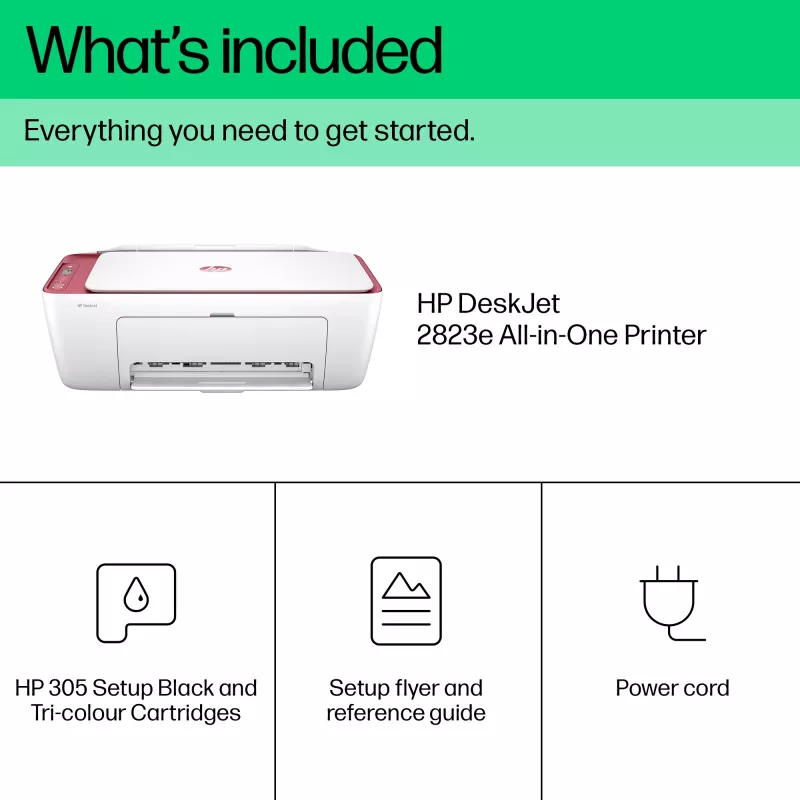 HP DeskJet 2823e bezdrôtová 3-in-1 farebná tlačiareň, kopírka, skener