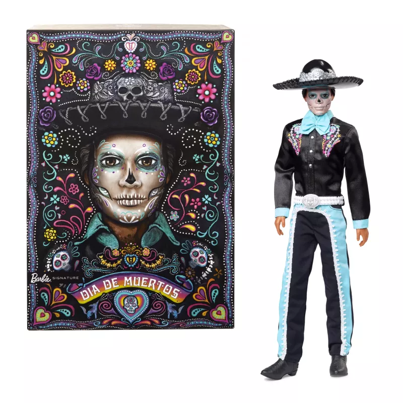 Módna bábika Mattel Barbie Ken Dia de Muertos viacfarebná 3+