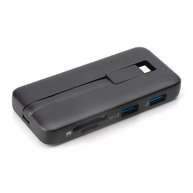 DIGITUS USB-C cestovná dokovacia stanica, 7-portová - HDMI / 2x USB-A 3.2 Gen 1 / GbE / SD / MicroSD - 100W USB-C Power Delivery