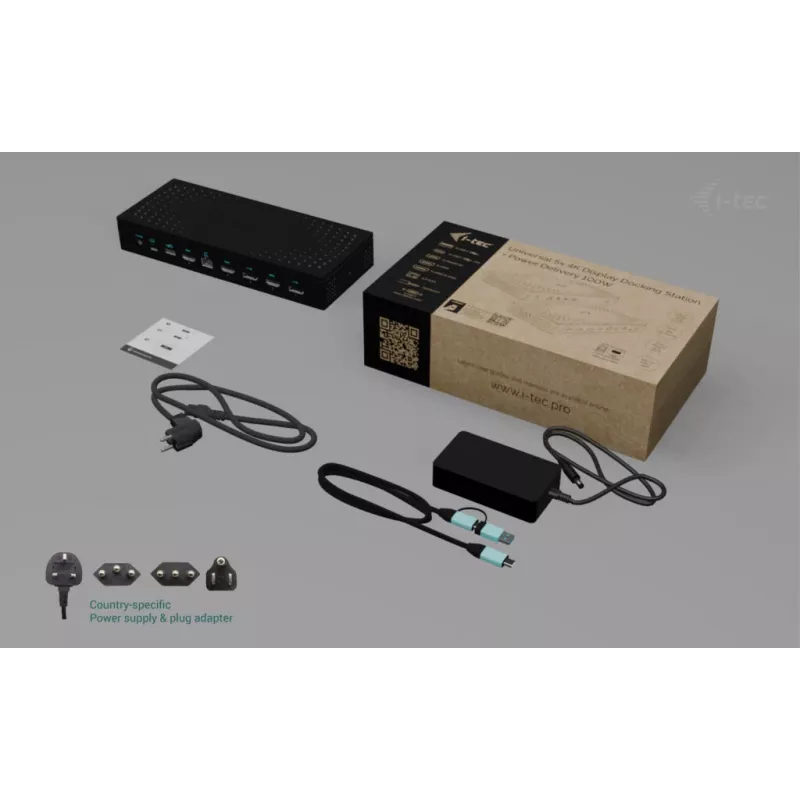 i-tec univerzálna 5x 4K/60Hz dokovacia stanica + Power Delivery 100W