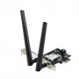 Interný WLAN Bluetooth adaptér ASUS PCE-BE6500 — PCIe, Tri-Band Wi‑Fi 6E/7 (2,4/5/6 GHz), Bluetooth 5.4, 2882 Mbps, externá anténa, čierny