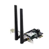 Interný WLAN Bluetooth adaptér ASUS PCE-BE6500 — PCIe, Tri-Band Wi‑Fi 6E/7 (2,4/5/6 GHz), Bluetooth 5.4, 2882 Mbps, externá anténa, čierny