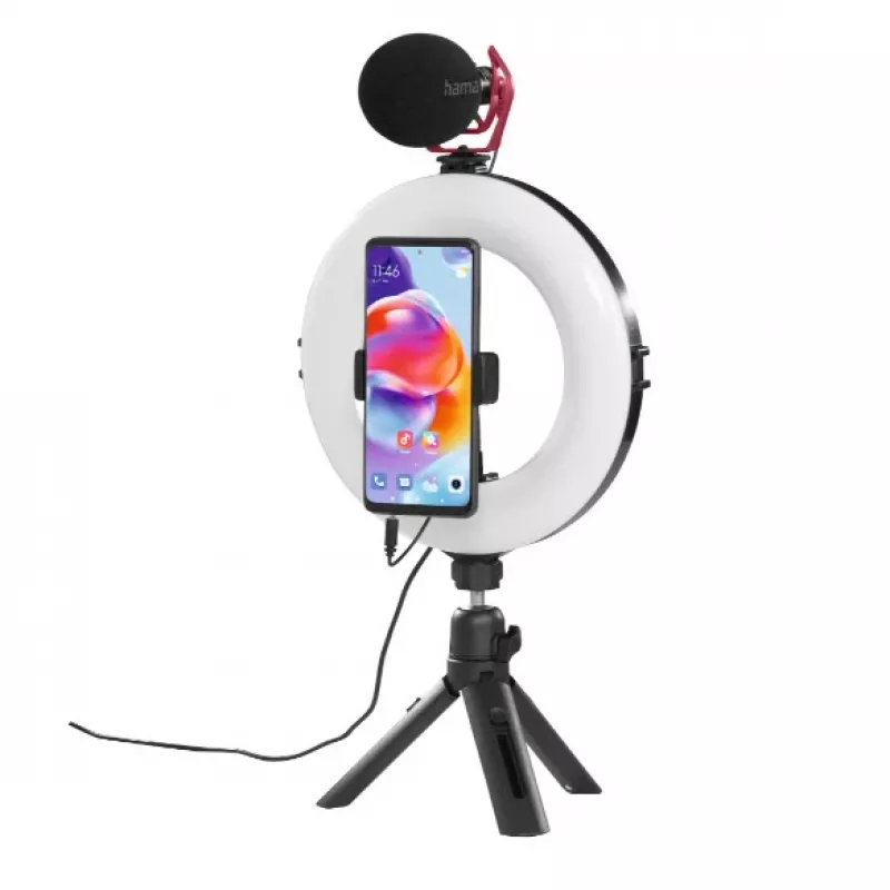 Hama SpotLight Smart 80 II LED kruhové svetlo, set pre smartfón, s mini statívom
