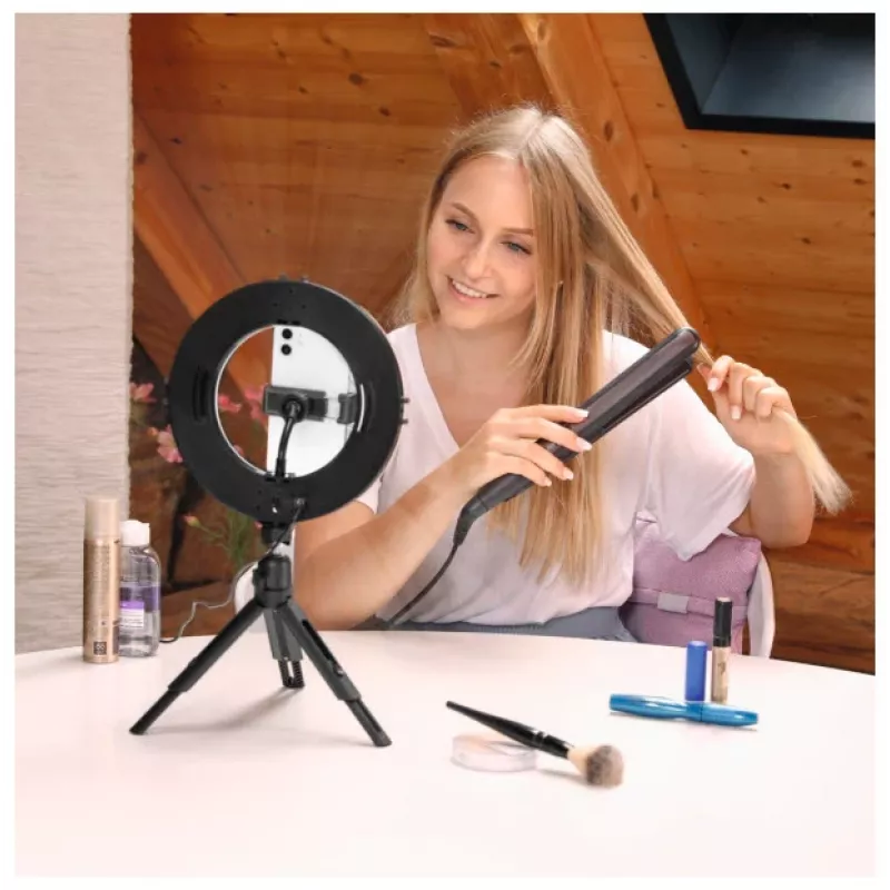 Hama SpotLight Smart 80 II LED kruhové svetlo, set pre smartfón, s mini statívom