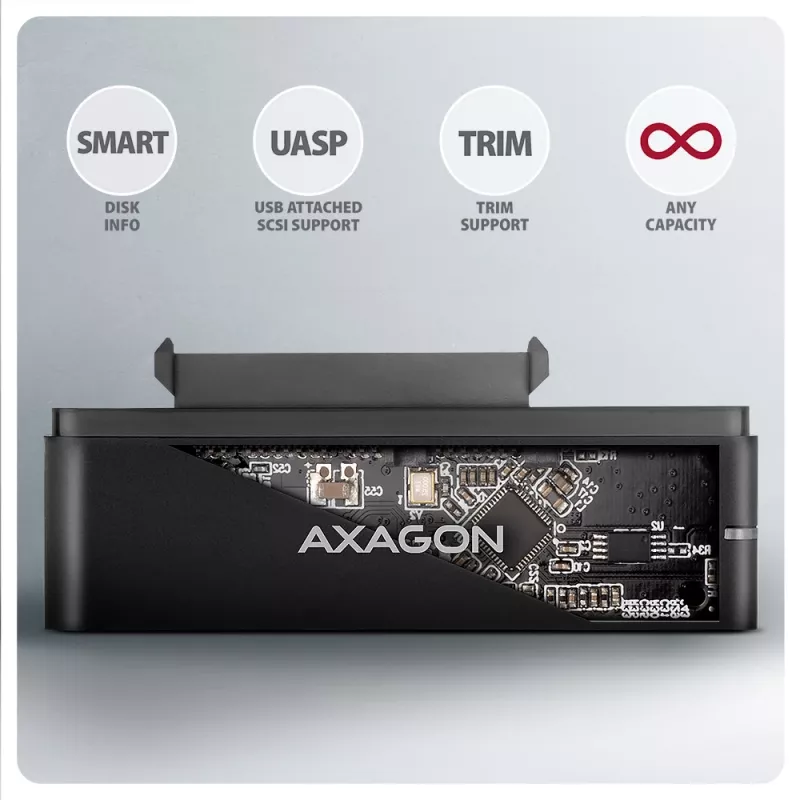 Axagon ADSA-FPX USB-C 10Gbps FAST PORT X adaptér pre 2,5 inch/3,5 inch SSD/HDD