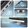 Axagon HMC-6GLN USB 5Gbps hub, 2x USB-A, USB-C, HDMI 4k/60Hz, RJ-45, PD 100W, USB-C kábel
