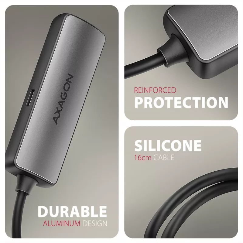Axagon RVC-HI8KPD, USB-C -> HDMI 2.1 adaptér, 8K/60Hz, 4K/144Hz, HDR10+, PD100W
