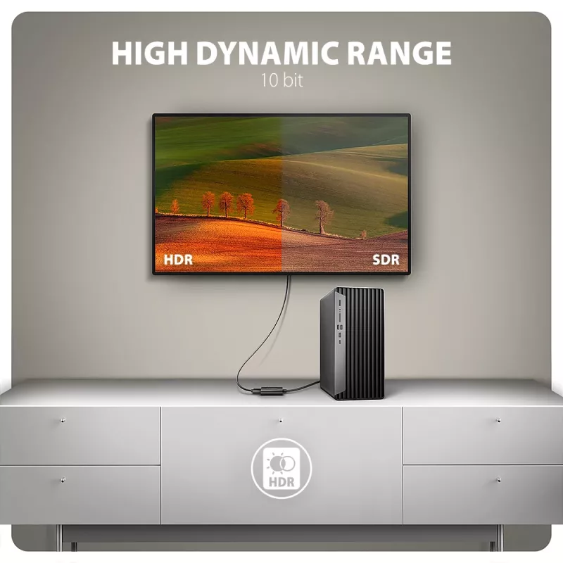 Axagon RVD-HI20N DisplayPort -> HDMI 2.0b adaptér, 4K/60Hz
