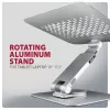 Axagon STND-LR hliníkový stojan s 360° otáčaním pre notebooky 10 inch–17,3 inch. Nastaviteľná výška a sklon.